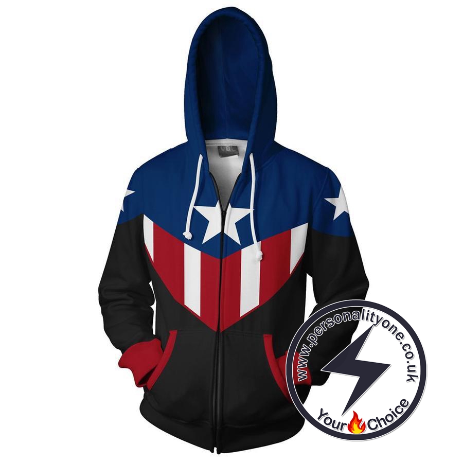 BUCKY CAP WINTER SOLDIER 3D Hoodies - ZIP UP - CAPTAIN AMERICA 3D